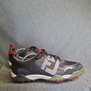 FOOTJOY FJ Freestyle Men's Golf Shoes Flex Zone Black-Red-Grey 57333 Size 10.5 M